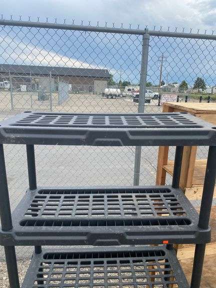 Black Plastic 5-Shelf Storage Rack