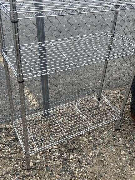 Chrome Wire Shelving Unit