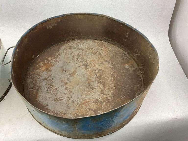 Pair of Industrial Metal Pans