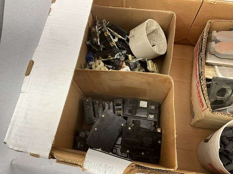 Electrical Supply Lot - Switches, Breakers, Boxes, Connectors and More