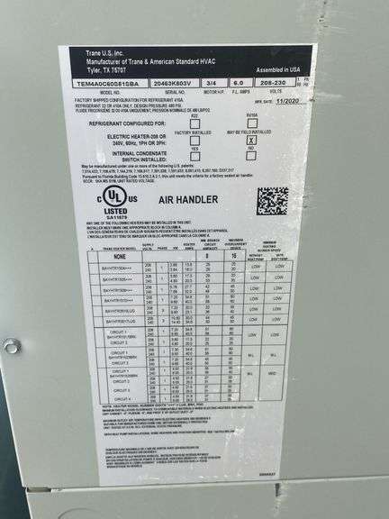 Trane Air Handler System