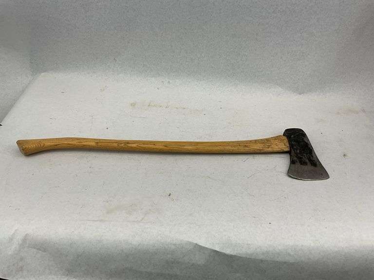 Two Axes with Wooden Handles