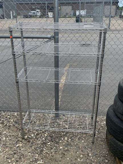 Chrome Wire Shelving Unit