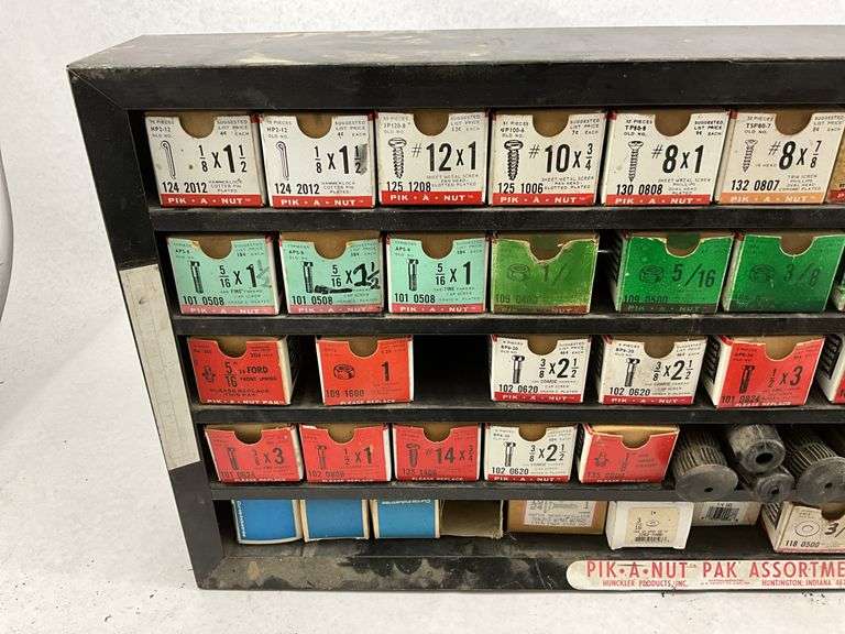 Vintage PIK-A-NUT PAK Assortment Display Cabinet