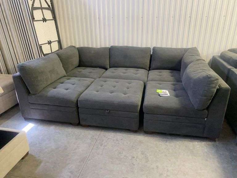 Thomasville 6pc Modular Sectional w/ Ottoman