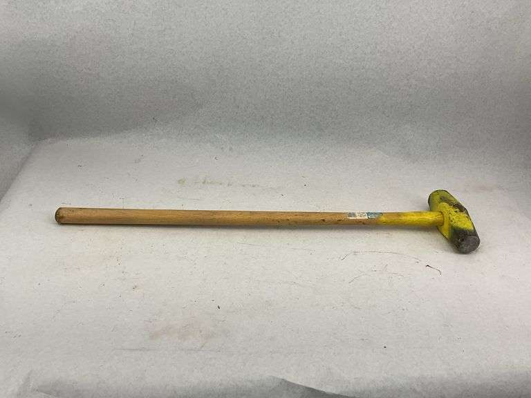 Yellow Sledge Hammer with Wooden Handle