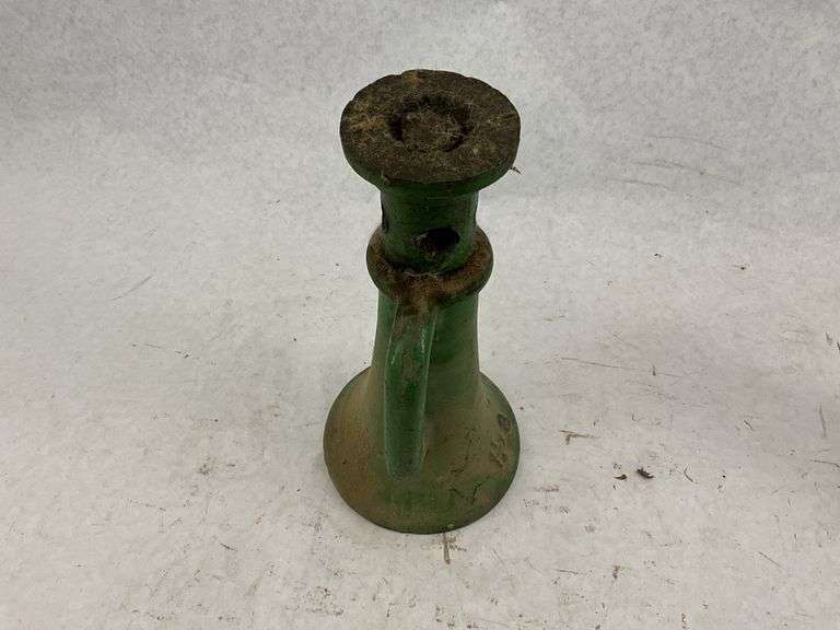 Pair of Green Painted Screw Jacks