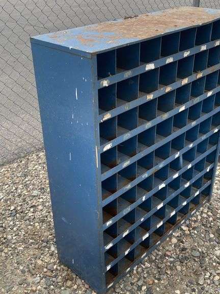 Large Steel Parts Organizer with Numerous Compartments