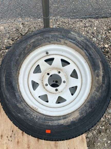 Pair of Trailer Tires and Wheels