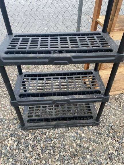 Black Plastic 5-Shelf Storage Rack