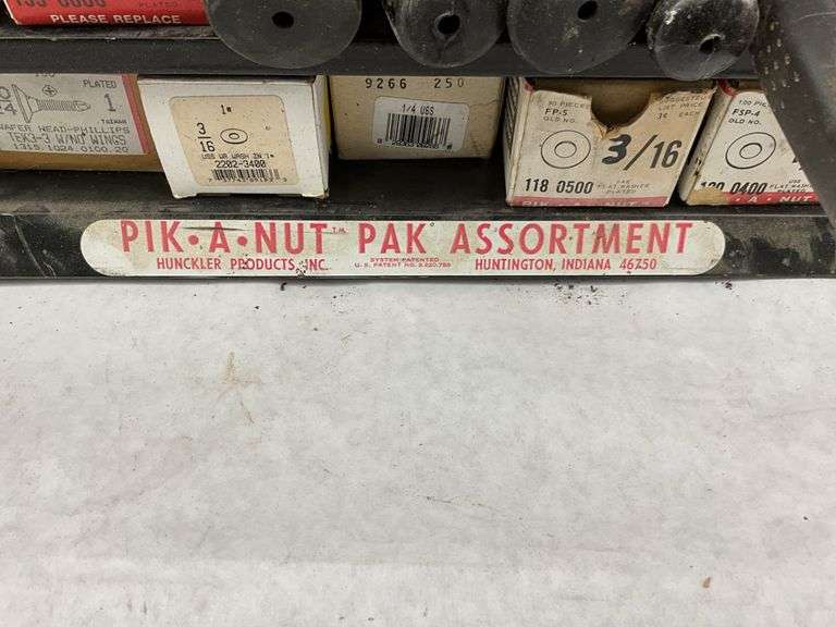 Vintage PIK-A-NUT PAK Assortment Display Cabinet