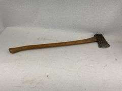 Two Axes with Wooden Handles