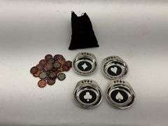 Poker Chip Set with Card Suit Holders