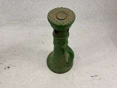 Pair of Green Painted Screw Jacks