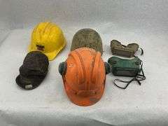 Lot of Hard Hats and Goggles