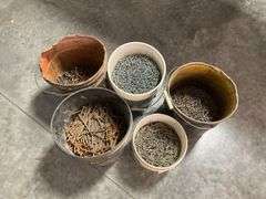Five Buckets of Assorted Nails