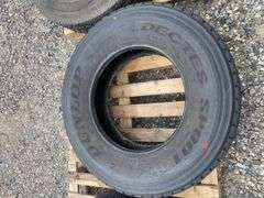 Pallet of (4) Semi Truck Tires - Americus, Dunlop, Bridgestone