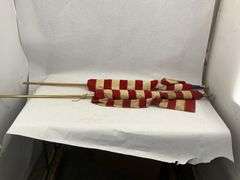 Set of Three Signal Flags with Wooden and Metal Poles