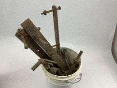 Mixed Lot of Metal Hardware Clamps and Fasteners