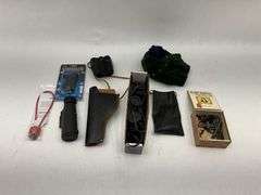 Binoculars, Monocular, Revolver Stock, and Accessories Lot
