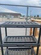 Black Plastic 5-Shelf Storage Rack