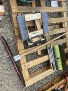Assorted Tools: Furniture Dolly, Brooms, and More
