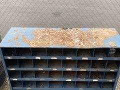 Large Steel Parts Organizer with Numerous Compartments