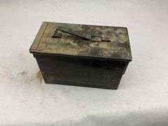 Metal Ammunition Box Filled with Roofing Nails