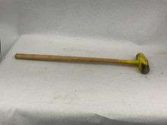 Yellow Sledge Hammer with Wooden Handle