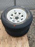 Pair of Trailer Tires and Wheels