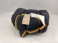 Two Sleeping Bags - Blue with Yellow Zippers