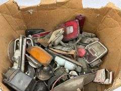 Box Lot of Automotive Light Parts