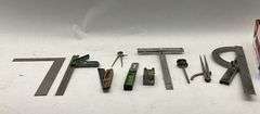 Collection of Metal Measuring and Marking Tools