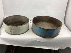 Pair of Industrial Metal Pans