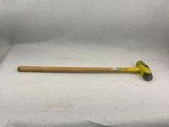 Yellow Sledge Hammer with Wooden Handle