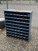 Large Steel Parts Organizer with Numerous Compartments