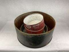 Lot of Three Assorted Metal Tubs and Cans