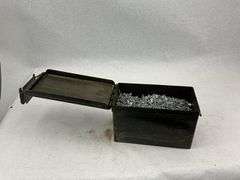 Metal Ammunition Box Filled with Roofing Nails