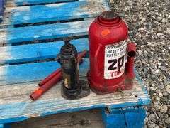 Pittsburgh 20-Ton Heavy Duty Bottle Jack and Smaller Jack