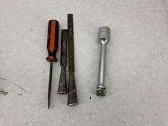 Mixed Lot of Assorted Hand Tools: Hammers, Pliers, Screwdrivers, and Chisels