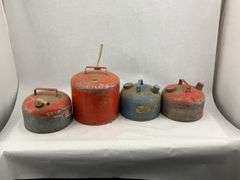 Group of Metal Gas and Kerosene Cans