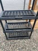 Black Plastic 5-Shelf Storage Rack