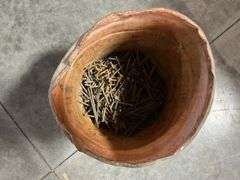 Five Buckets of Assorted Nails
