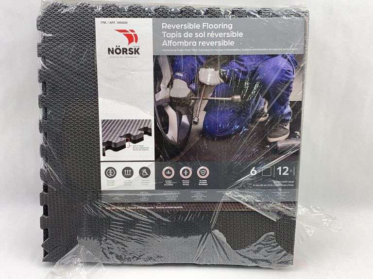Norsk Reversible Interlocking Foam Floor Tiles (6 Pack)