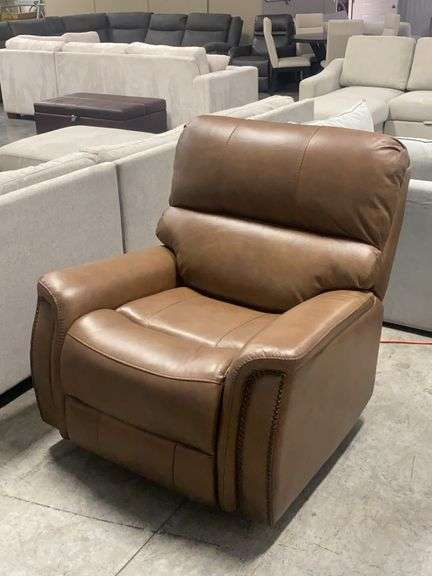 Barcalounger Presley Power Recliner Brown Leather