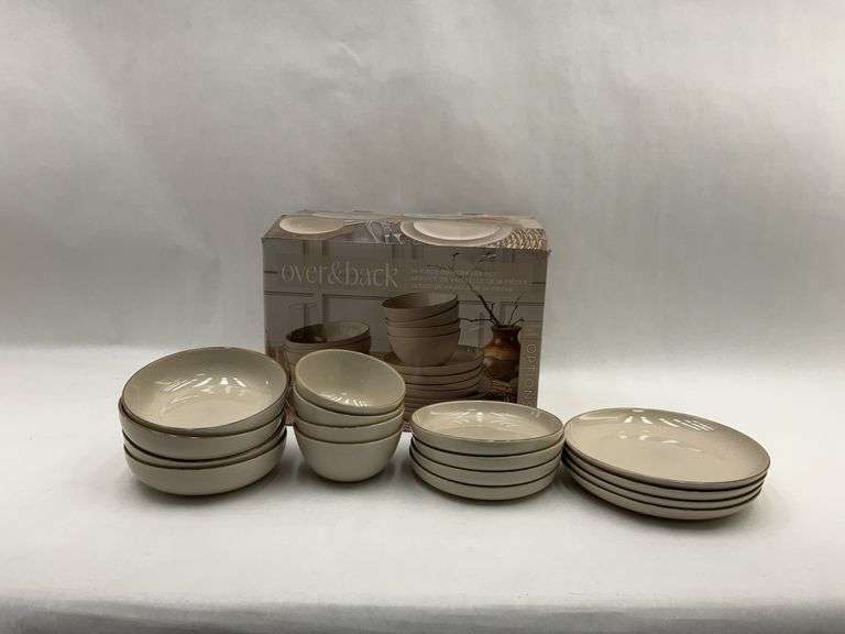 Over & Back 16-Piece Stoneware Dinnerware Set