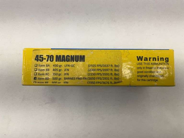 Buffalo Bore 45-70 Magnum Ammunition - 1 box image