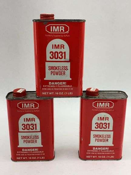 Three IMR 3031 Smokeless Powder - 16oz image