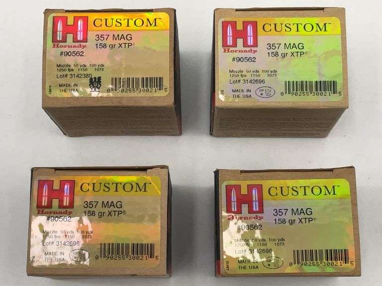 Hornady Custom 357 MAG 158 gr XTP Ammunition - 4 boxes image
