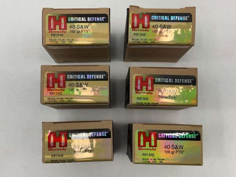 Hornady Critical Defense 40 S&W 165 gr FTX Ammunition - 6 Boxes image